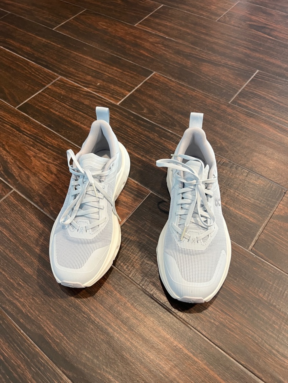 On Cloud Running Women's Athletic Sneakers - Light Blue/White - Picture 5 of 5
